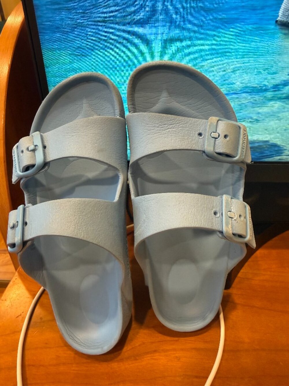 A Kids' Birkenstock Arizona size US 13–13.5  (EU 31) Youth, blue